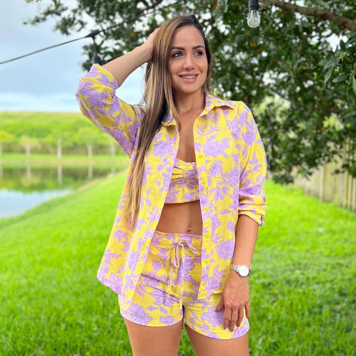 3-PIECE FLOWER PRINT SET