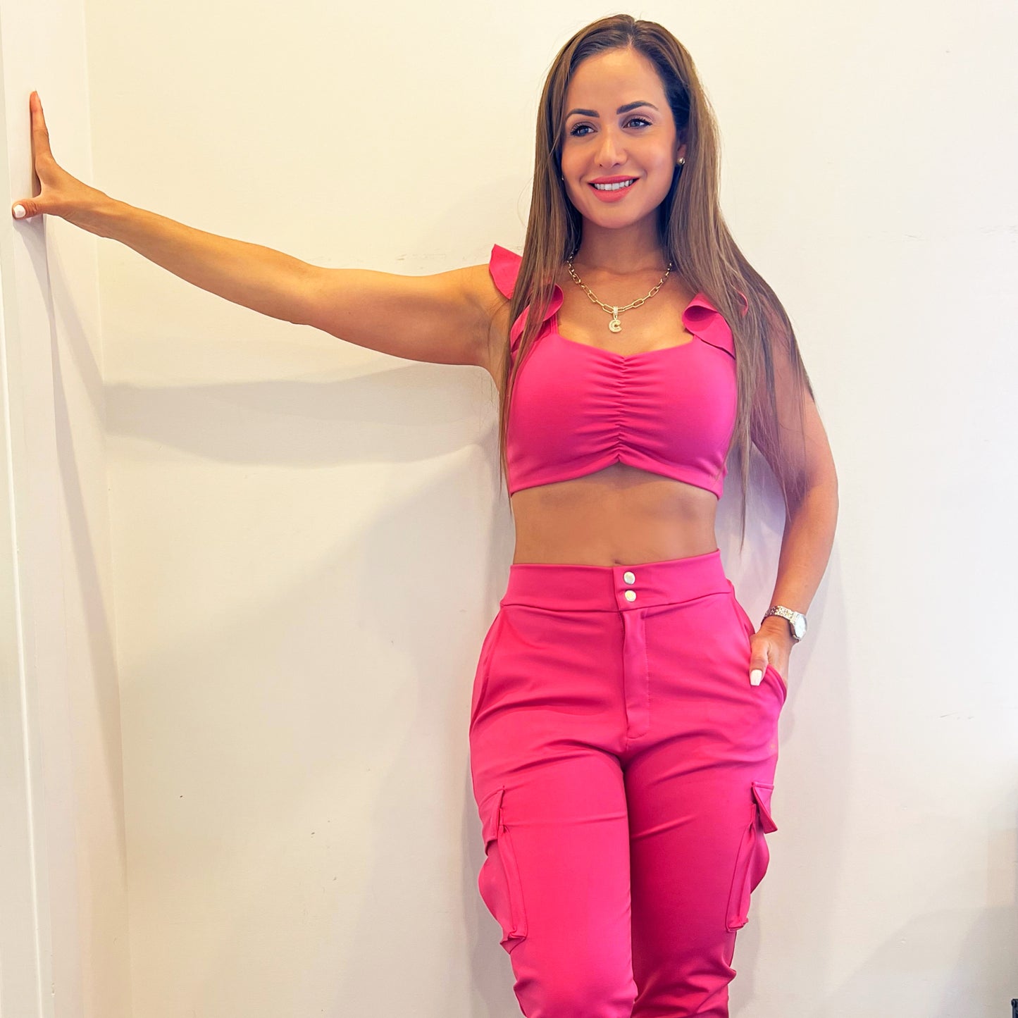 JEANNIE CASUAL PINK JOGGER SET